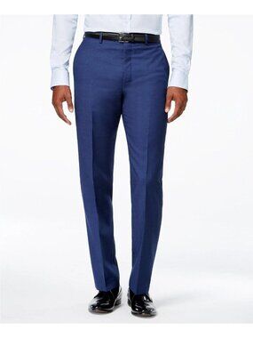 Calvin Klein Men's 40x29 Slim Fit Dress Pants Blue Four-Way Stretch Flex d1784